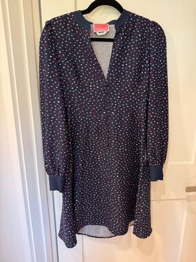 kate spade Navy Dress with Pink Heart Print